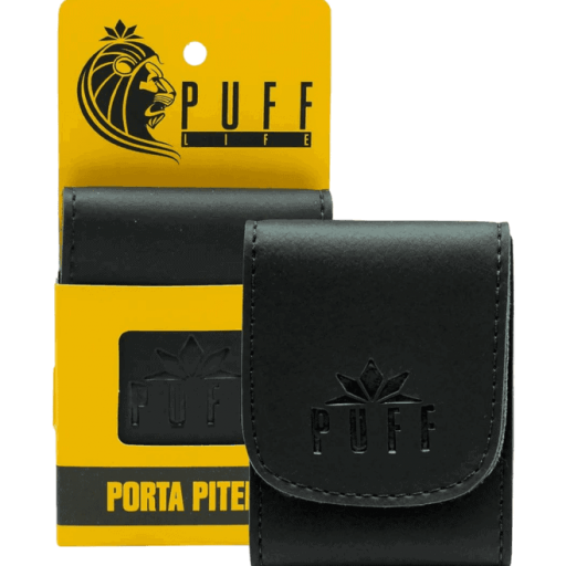 Puff Life Glass Tips Case - Black, Premium Synthetic Leather, Reinforced Seams